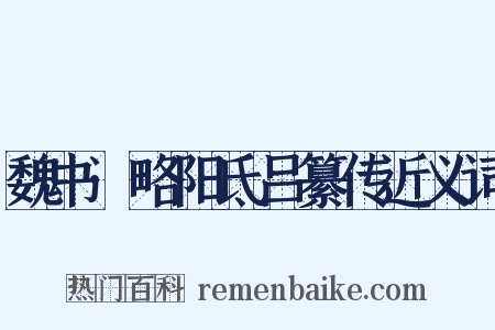 魏书·略阳氐吕纂传近义词是什么意思的图片